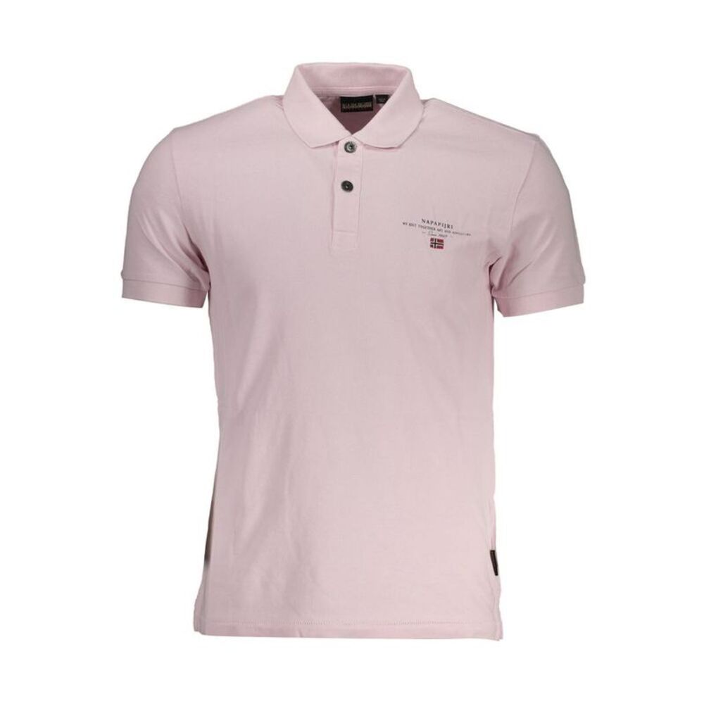 Napapijri Pink Cotton Polo Men's Shirt